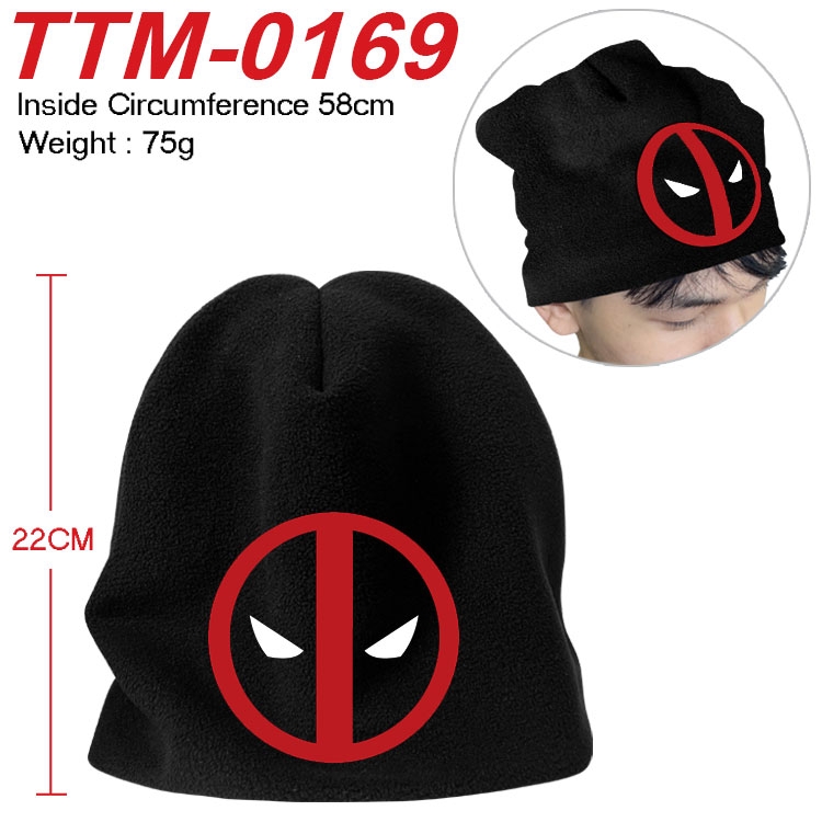 Superhero Printed plush cotton hat with a hat circumference of 58cm (adult size) TTM-0169