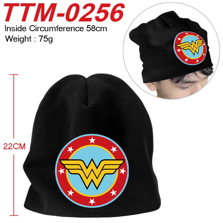 Superhero Printed plush cotton hat with a hat circumference of 58cm (adult size)  TTM-0256