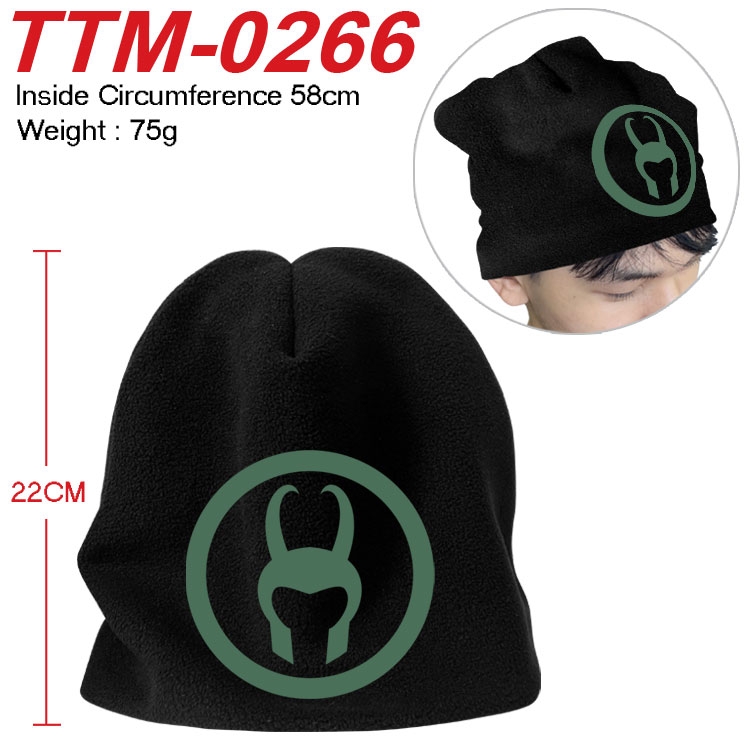 Superhero Printed plush cotton hat with a hat circumference of 58cm (adult size) TTM-0266
