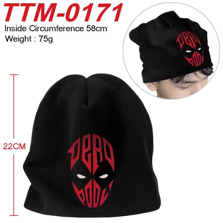 Superhero Printed plush cotton hat with a hat circumference of 58cm (adult size) TTM-0171