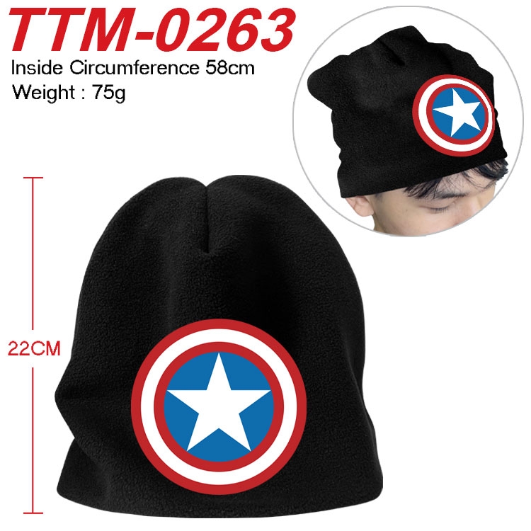 Superhero Printed plush cotton hat with a hat circumference of 58cm (adult size)  TTM-0263