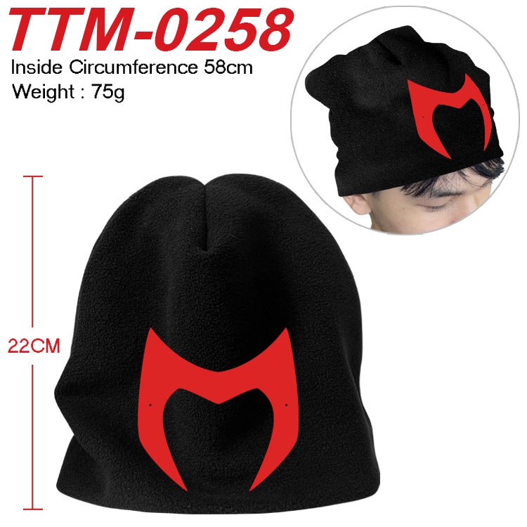 Superhero Printed plush cotton hat with a hat circumference of 58cm (adult size) TTM-0258