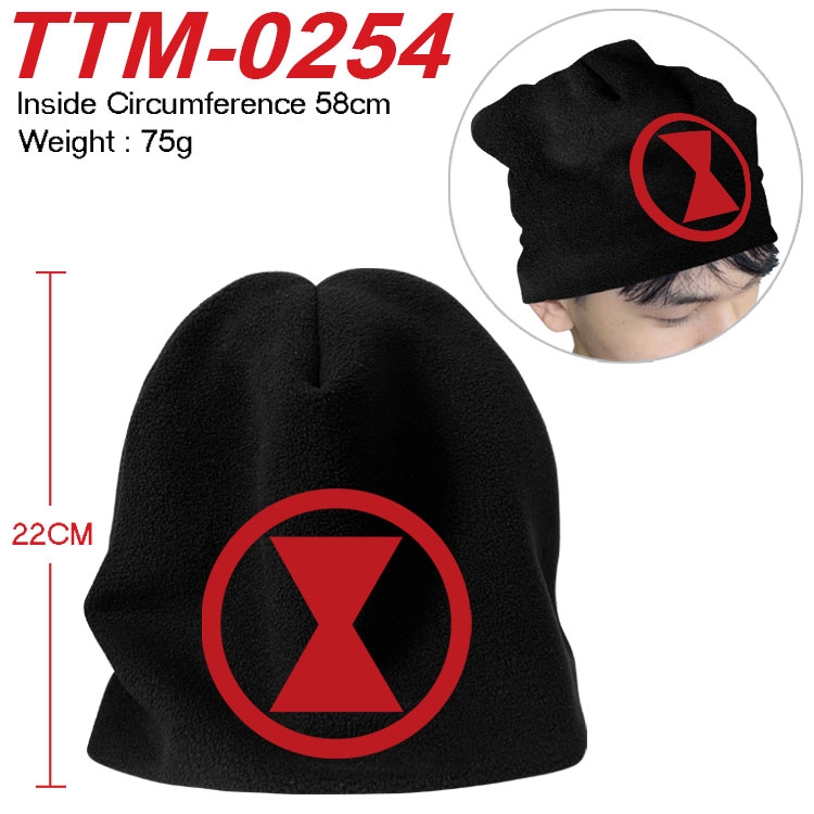 Superhero Printed plush cotton hat with a hat circumference of 58cm (adult size) TTM-0254