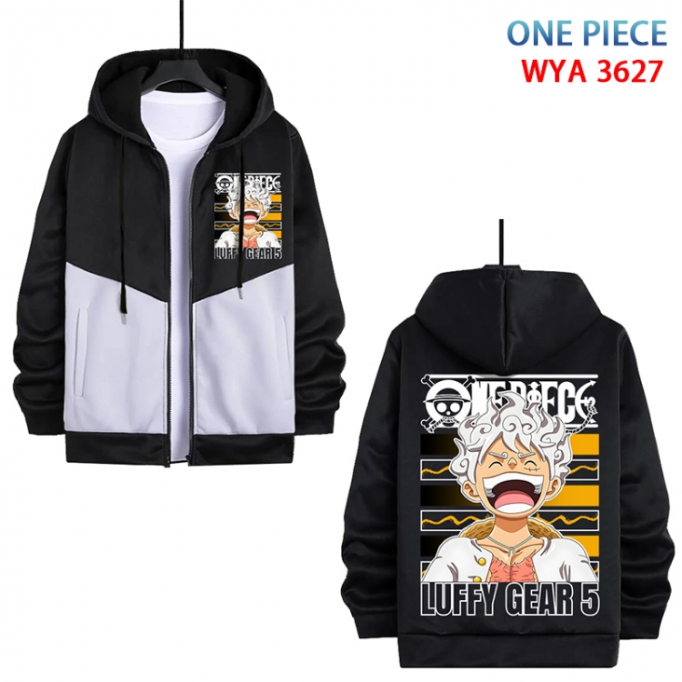One Piece Anime cotton zipper patch pocket sweater from S to 3XL WYA-3627-3