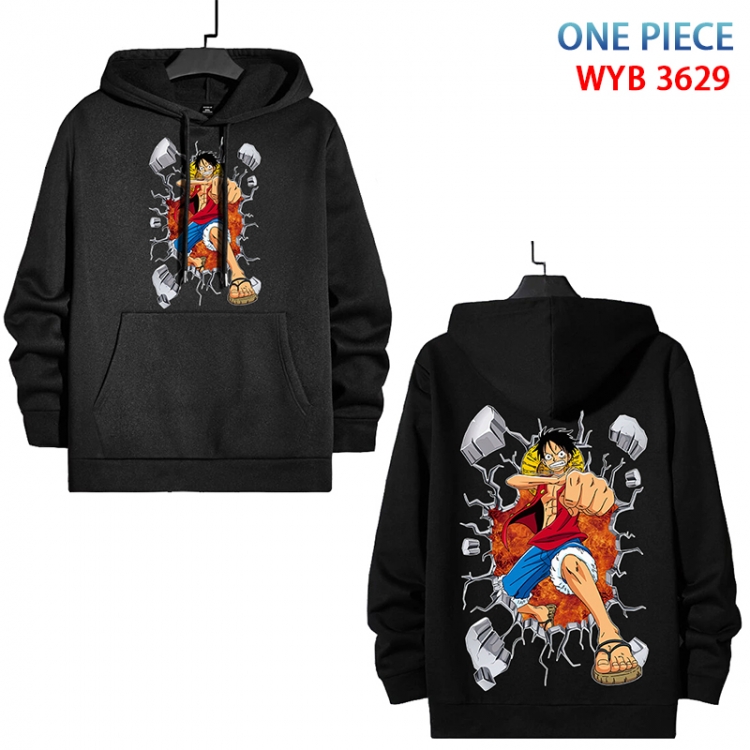 One Piece Anime peripheral pure cotton patch pocket sweater from XS to 4XL  WYB-3629-3