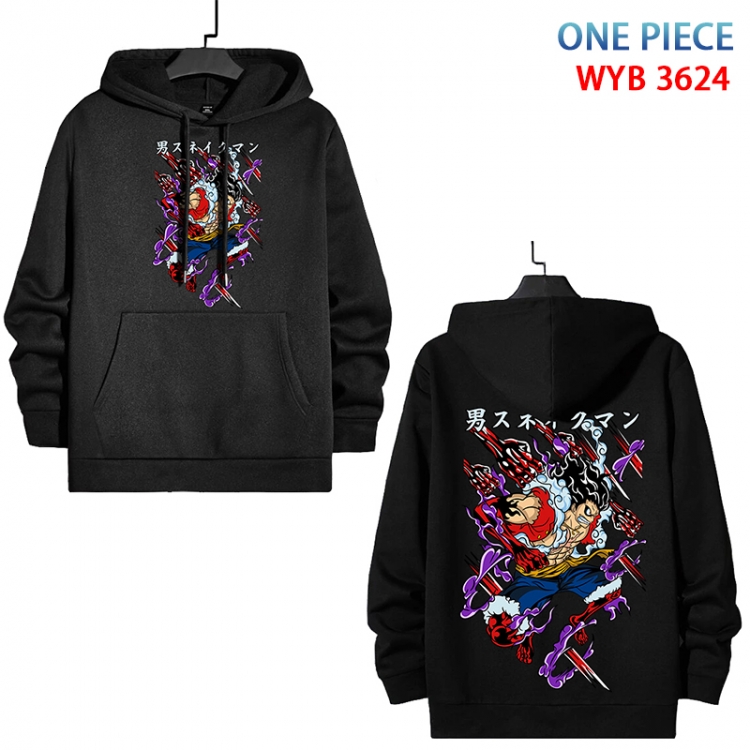 One Piece Anime peripheral pure cotton patch pocket sweater from XS to 4XL WYB-3624-3