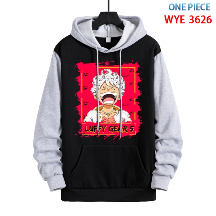 One Piece Anime peripheral pure cotton patch pocket sweater from XS to 4XL WYE-3626