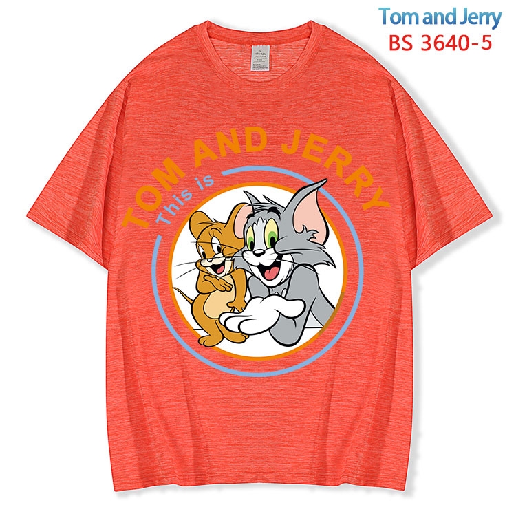 Tom and Jerry  ice silk cotton loose and comfortable T-shirt from XS to 5XL BS-3640-5