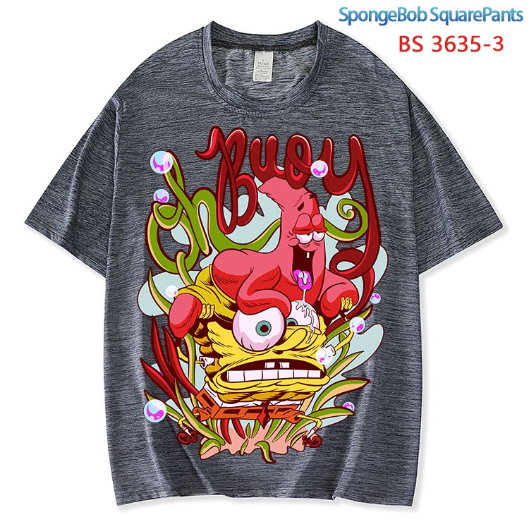 SpongeBob  ice silk cotton loose and comfortable T-shirt from XS to 5XL  BS-3635-3