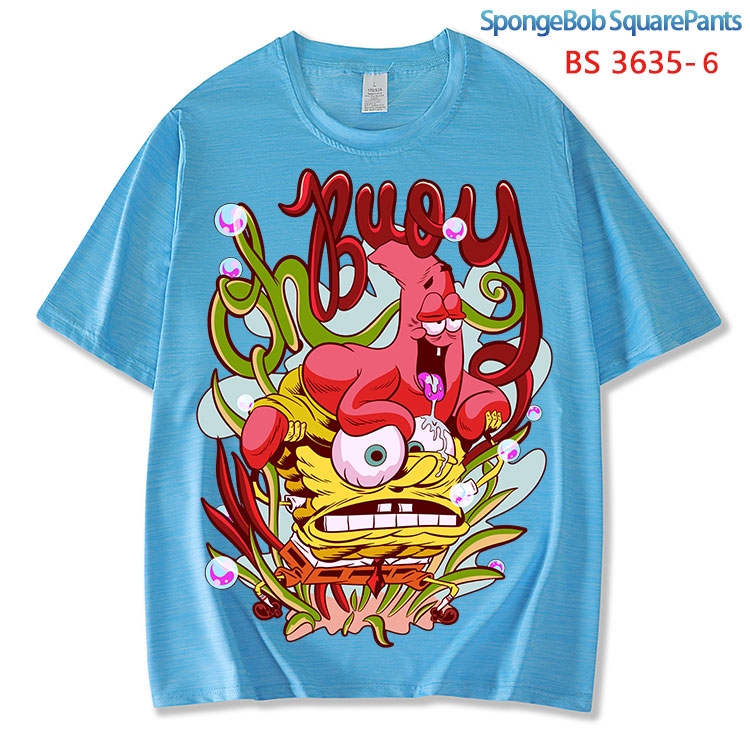 SpongeBob  ice silk cotton loose and comfortable T-shirt from XS to 5XL  BS-3635-6