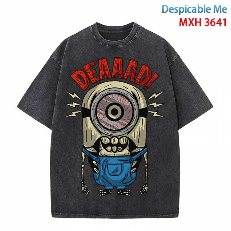 Despicable Me Anime peripheral pure cotton washed and worn T-shirt from S to 4XL  MXH-3641