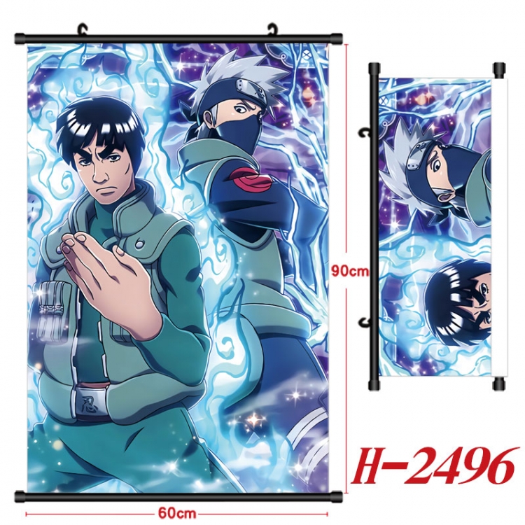 Naruto Anime Black Plastic Rod Canvas Painting Wall Scroll 60X90CM H-2496