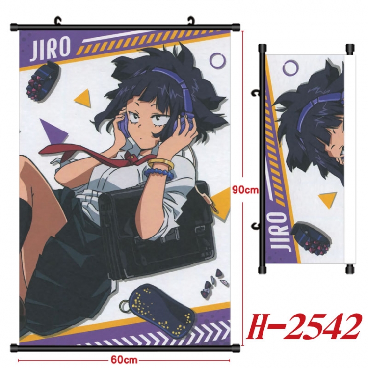 My Hero Academia Anime Black Plastic Rod Canvas Painting Wall Scroll 60X90CM H-2542