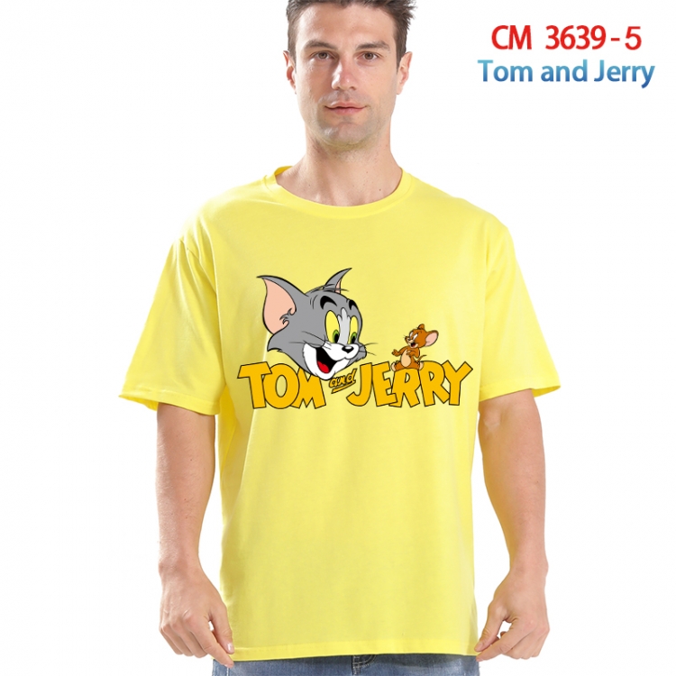 Tom and Jerry Printed short-sleeved cotton T-shirt from S to 4XL  3639-5