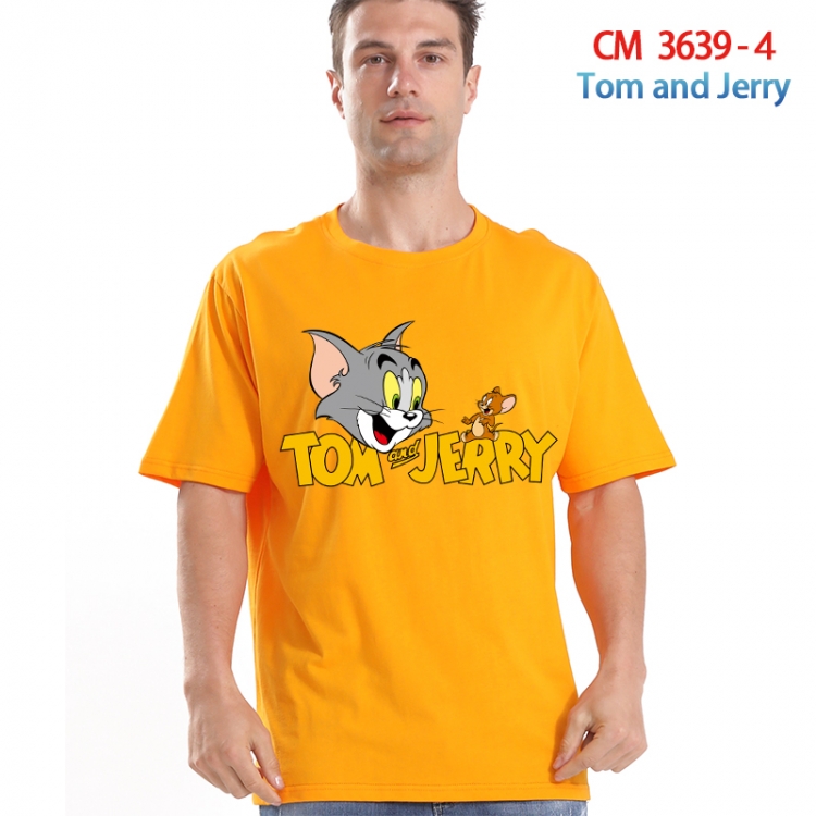 Tom and Jerry Printed short-sleeved cotton T-shirt from S to 4XL  3639-4