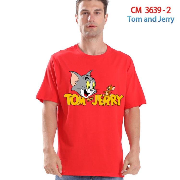 Tom and Jerry Printed short-sleeved cotton T-shirt from S to 4XL  3639-2