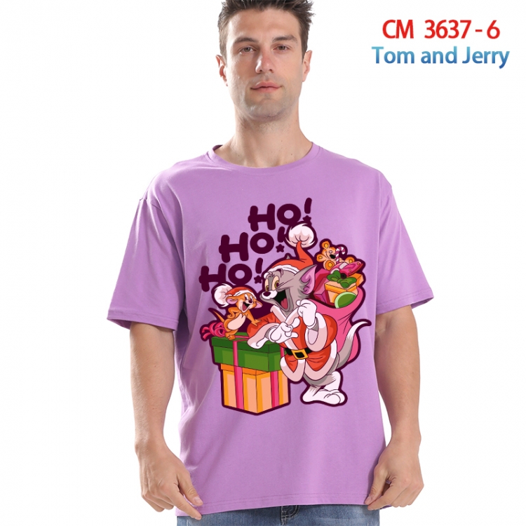 Tom and Jerry Printed short-sleeved cotton T-shirt from S to 4XL  3637-6