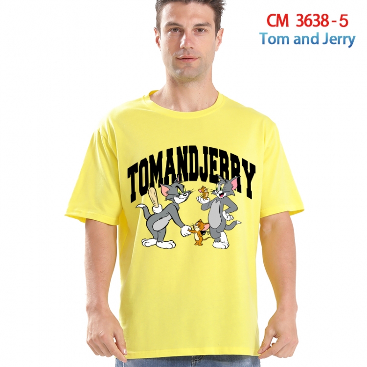 Tom and Jerry Printed short-sleeved cotton T-shirt from S to 4XL 3638-5