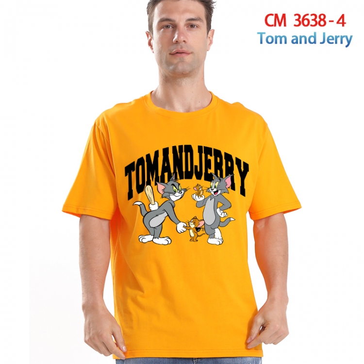 Tom and Jerry Printed short-sleeved cotton T-shirt from S to 4XL  3638-4