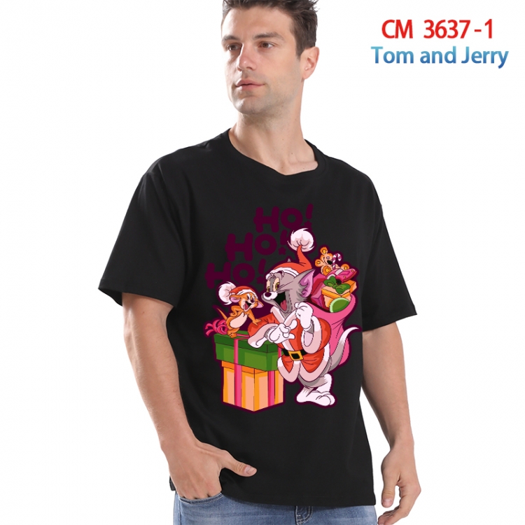 Tom and Jerry Printed short-sleeved cotton T-shirt from S to 4XL  3637-1