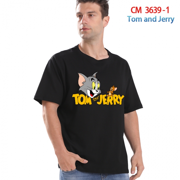 Tom and Jerry Printed short-sleeved cotton T-shirt from S to 4XL 3639-1