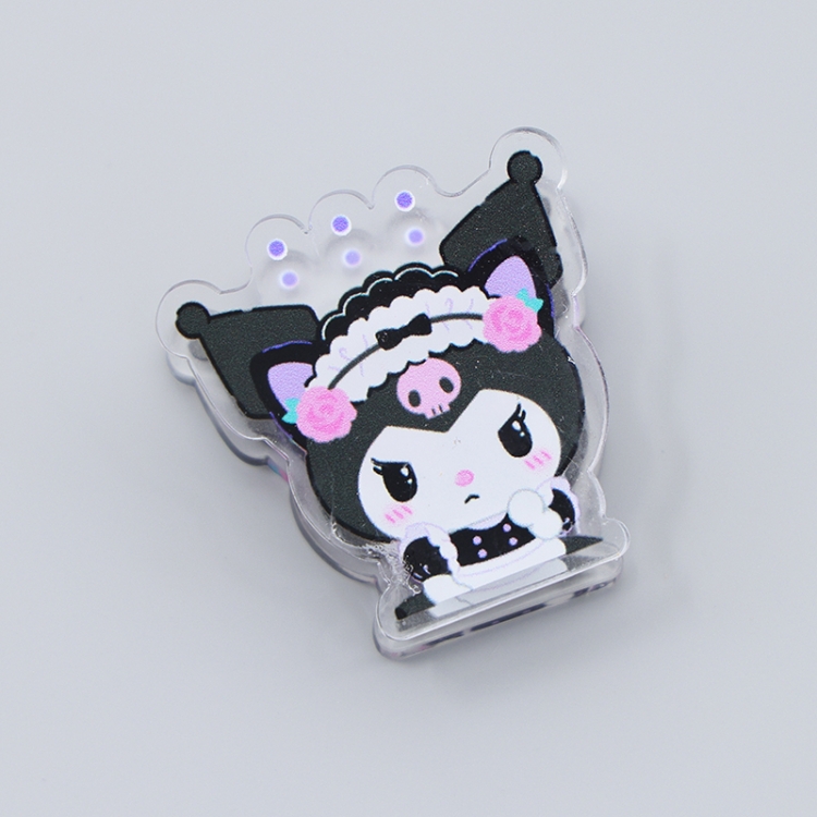 Kuromi Cartoon acrylic book clip creative multifunctional clip  price for 10 pcs F218