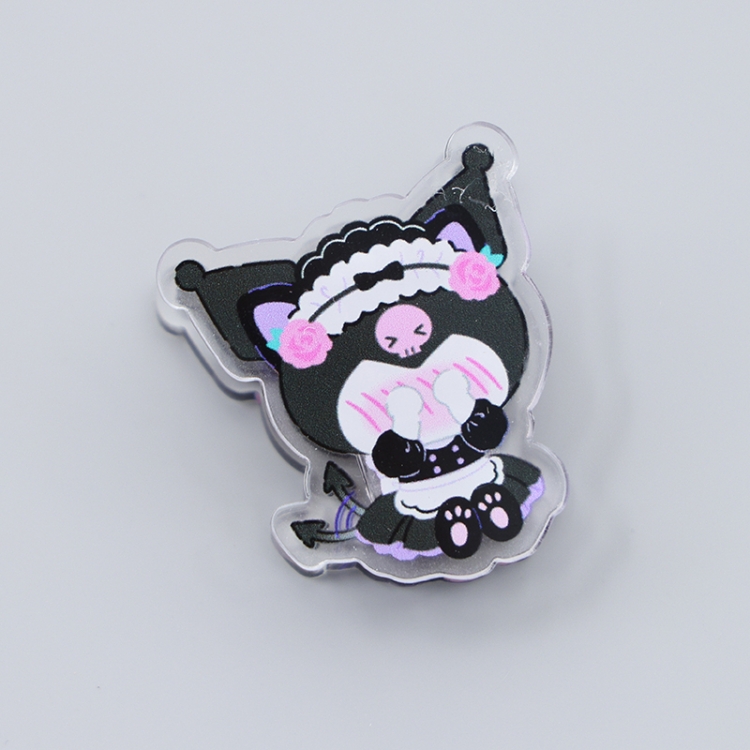 Kuromi Cartoon acrylic book clip creative multifunctional clip  price for 10 pcs F216