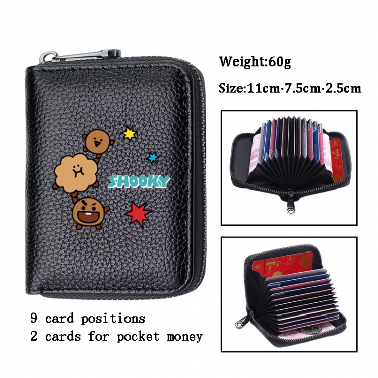 BTS Anime PU change bag card holder 11x7.5x2.5cm 60G