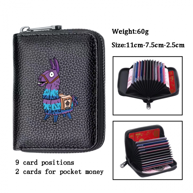 Fortnite Anime PU change bag card holder 11x7.5x2.5cm 60G