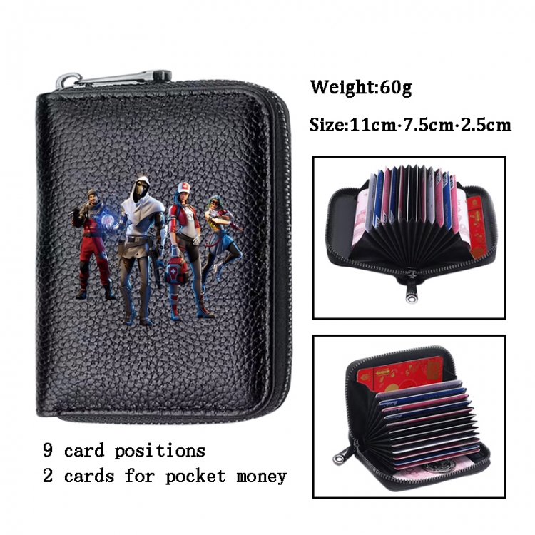 Fortnite Anime PU change bag card holder 11x7.5x2.5cm 60G