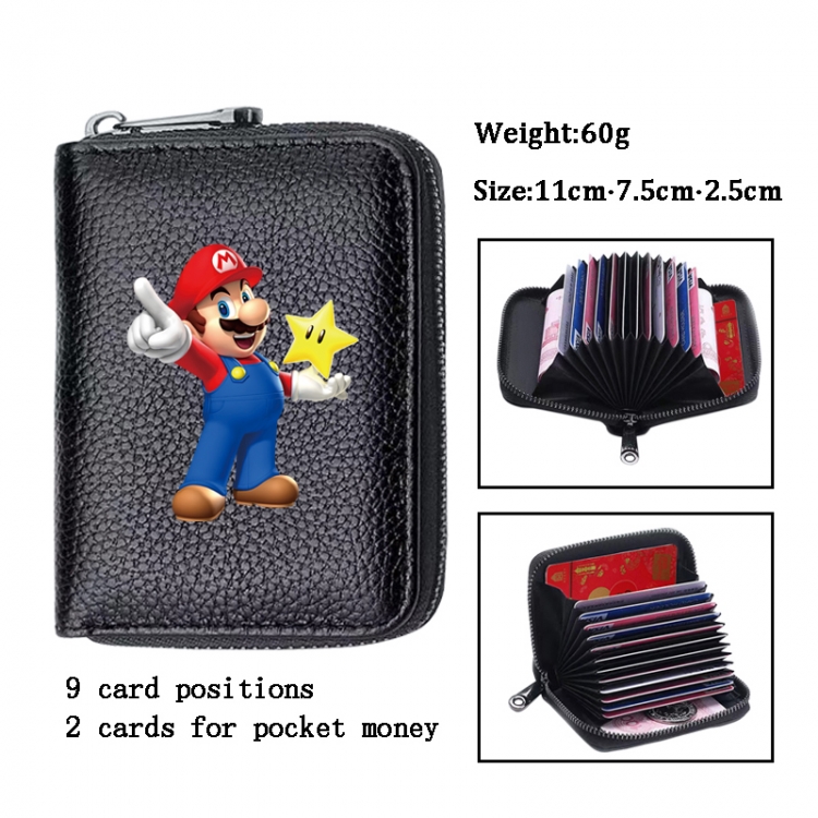 Super Mario Anime PU change bag card holder 11x7.5x2.5cm 60G