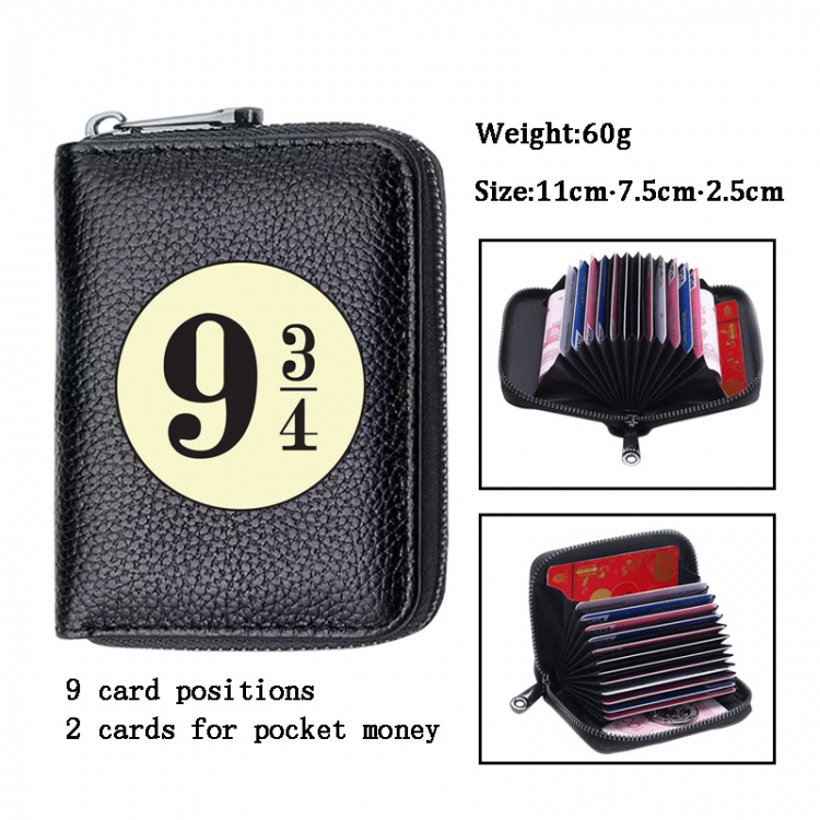 Harry Potter Anime PU change bag card holder 11x7.5x2.5cm 60G