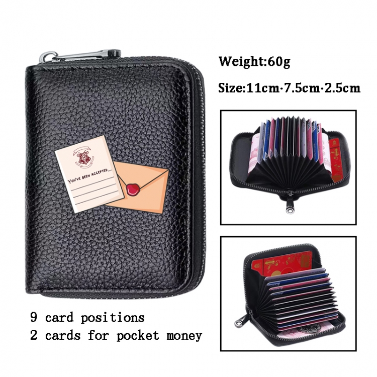 Harry Potter Anime PU change bag card holder 11x7.5x2.5cm 60G