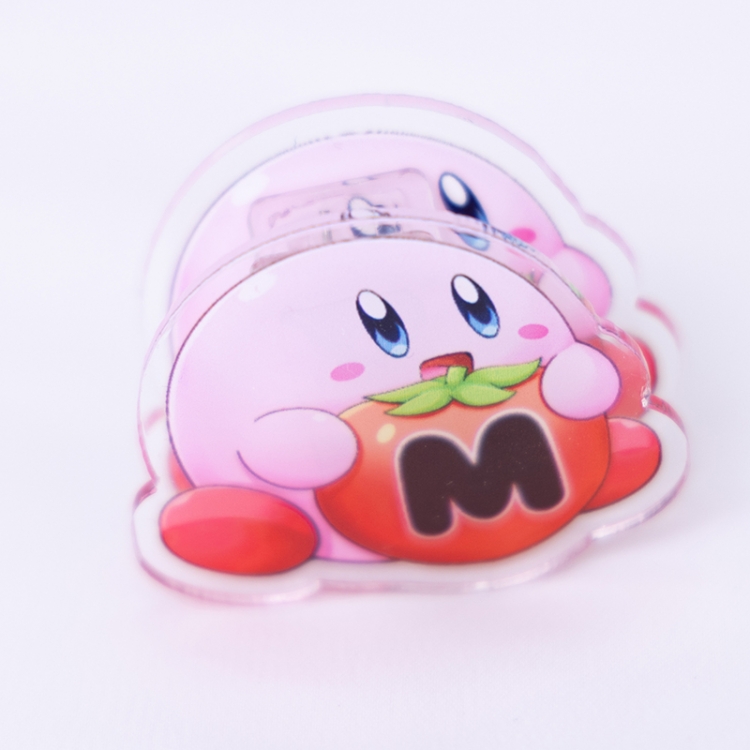 Kirby Cartoon acrylic book clip creative multifunctional clip  price for 10 pcs F441