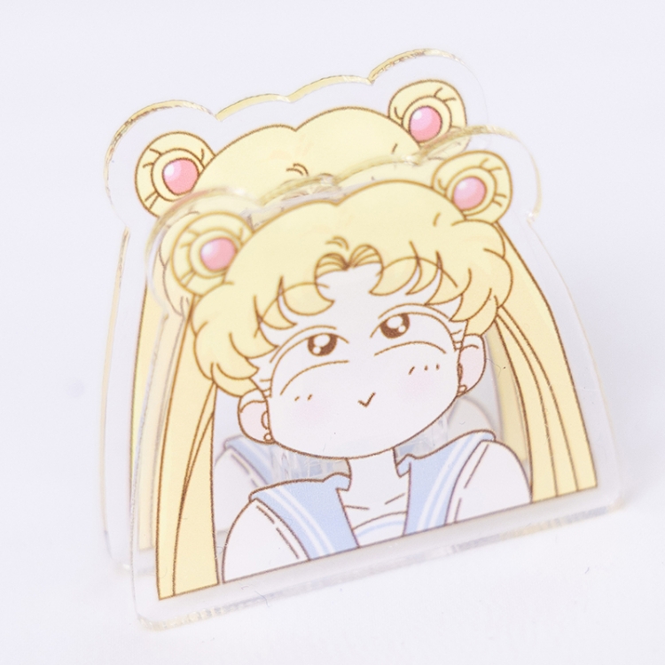 sailormoon Cartoon acrylic book clip creative multifunctional clip  price for 10 pcs F421