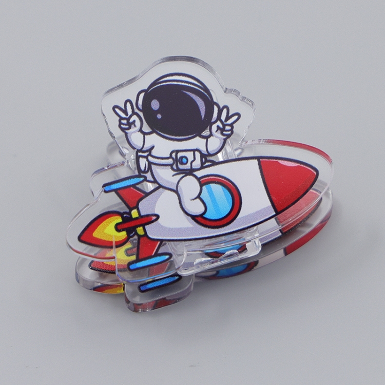 Outer Space Astronauts Cartoon acrylic book clip creative multifunctional clip  price for 10 pcs F330