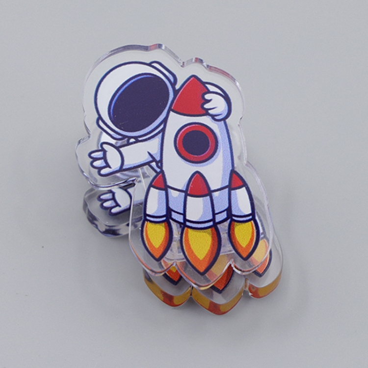 Outer Space Astronauts Cartoon acrylic book clip creative multifunctional clip  price for 10 pcs F337
