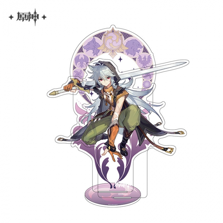 Genshin Impact Anime characters Double Insert Style acrylic Standing Plates Keychain 15m