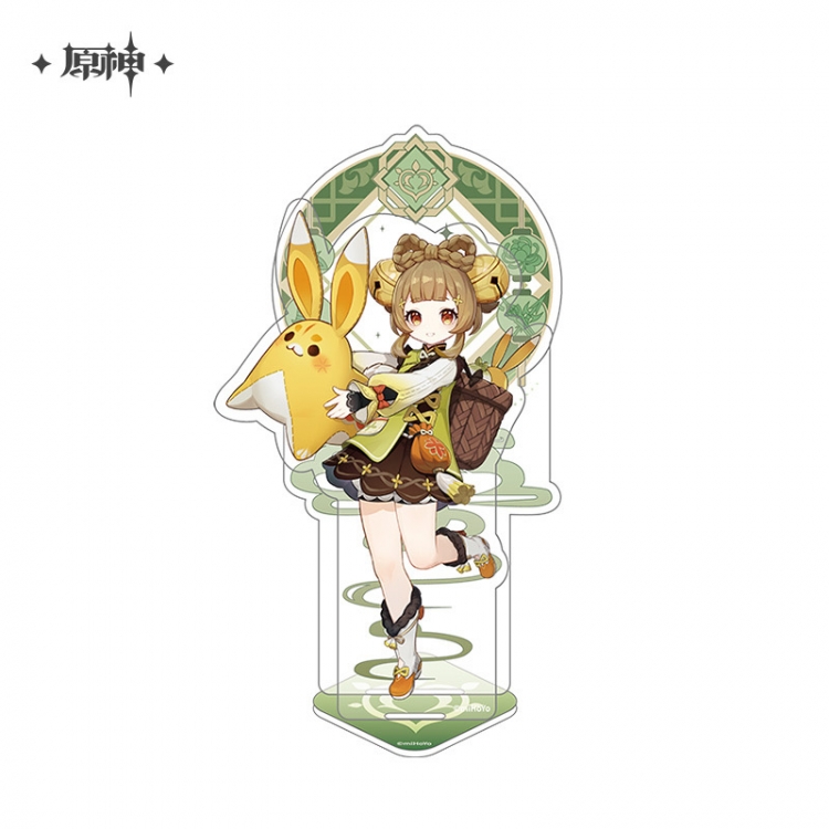 Genshin Impact Anime characters Double Insert Style acrylic Standing Plates Keychain 15m