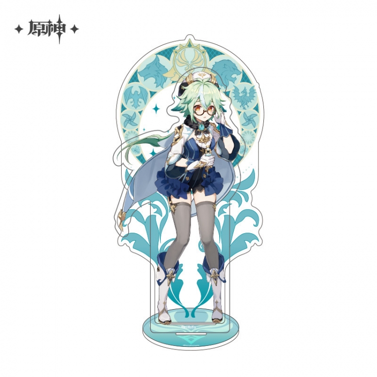 Genshin Impact Anime characters Double Insert Style acrylic Standing Plates Keychain 15m