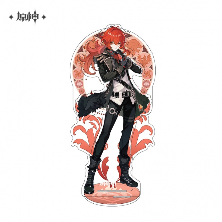 Genshin Impact Anime characters Double Insert Style acrylic Standing Plates Keychain 15m