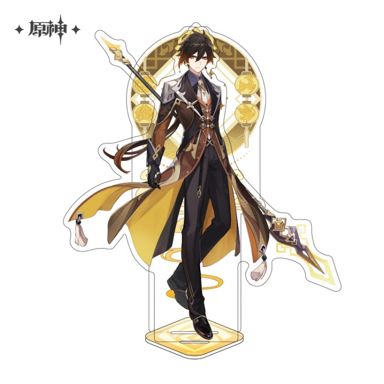 Genshin Impact Anime characters Double Insert Style acrylic Standing Plates Keychain 15m