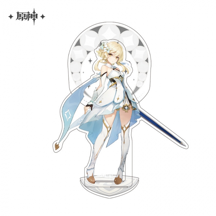 Genshin Impact Anime characters Double Insert Style acrylic Standing Plates Keychain 15m