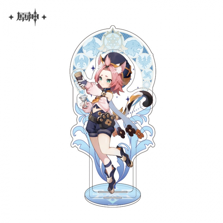 Genshin Impact Anime characters Double Insert Style acrylic Standing Plates Keychain 15m