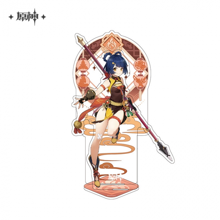 Genshin Impact Anime characters Double Insert Style acrylic Standing Plates Keychain 15m