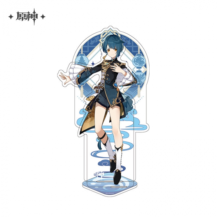 Genshin Impact Anime characters Double Insert Style acrylic Standing Plates Keychain 15m