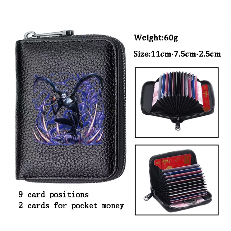 Death note Anime PU change bag card holder 11x7.5x2.5cm 60G