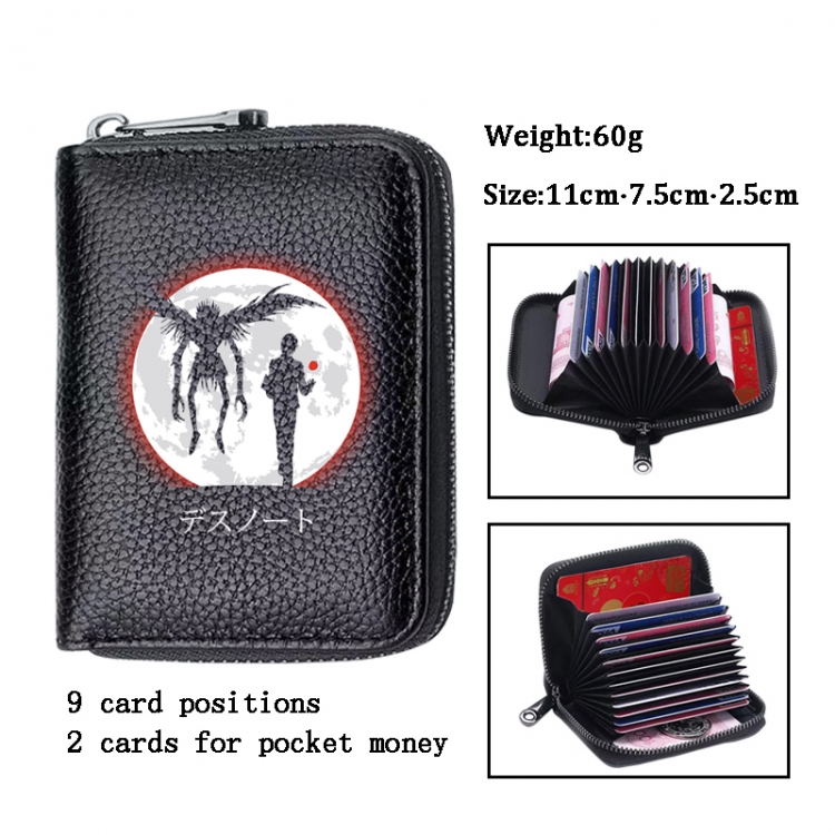 Death note Anime PU change bag card holder 11x7.5x2.5cm 60G