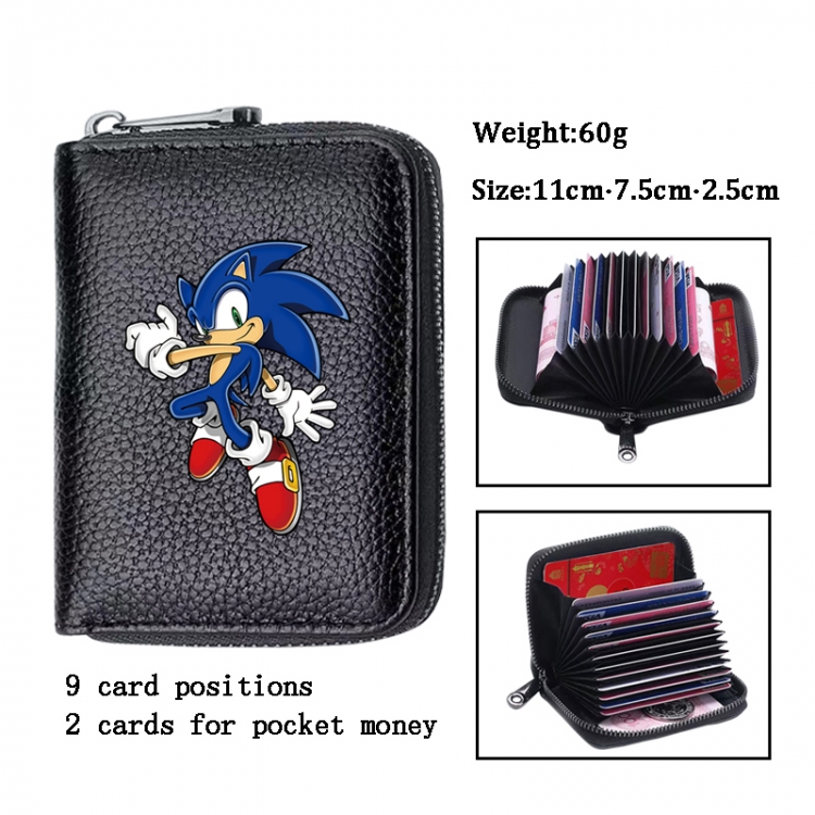 Sonic The Hedgehog Anime PU change bag card holder 11x7.5x2.5cm 60G