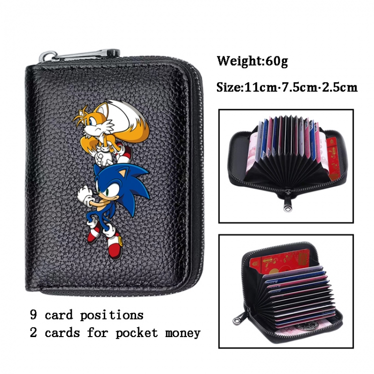 Sonic The Hedgehog Anime PU change bag card holder 11x7.5x2.5cm 60G